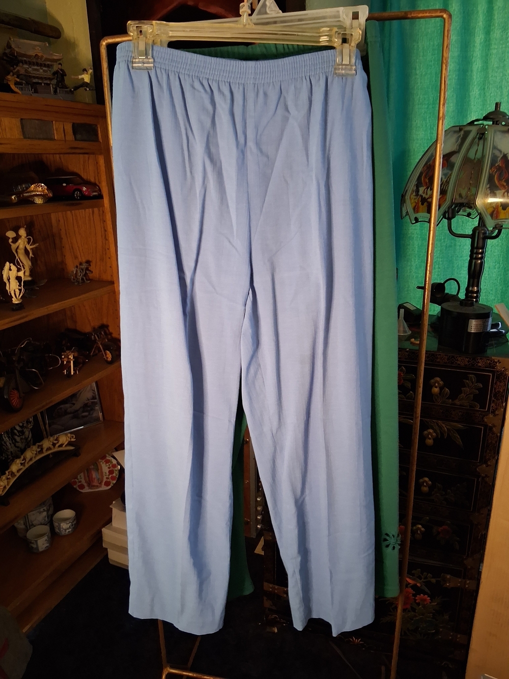 Alfred Dunner Light Blue Elastic Waist Women's Pants